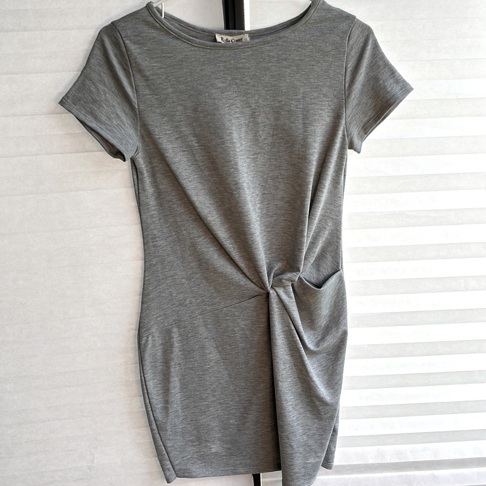 ROLLA COSTER GRAY W/BLUE FLECKS MINI DRESS • SIZE SMALL